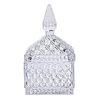 Цукерниця скляна з кришкою 8.5х8.5х15 см квадратна HP-YH-27