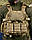 Тактична плитоноска 7.62 Піксель із 4 точками швидкого скидання: Cordura 1000D, 7 підсумків, розмір плит 25х30 см, фото 4