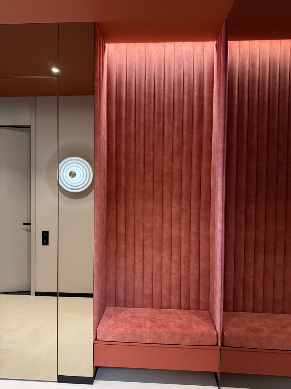 Мʼяка панель та подушка в передпокій