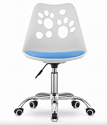 Офісне крісло Leobert Print біло-блакитний smart