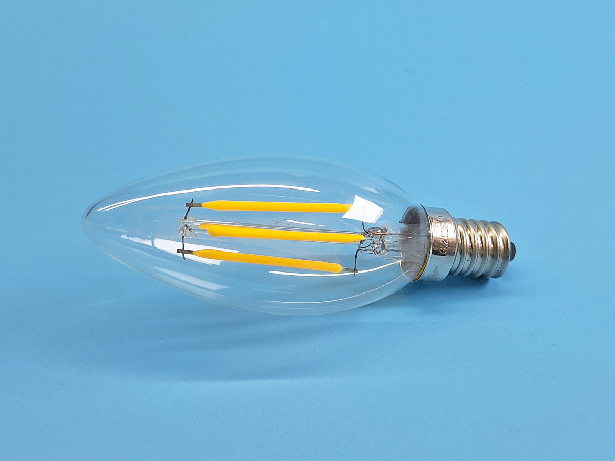 LED лампа Квант FILAMENT С35 E14 220V 6W 3000К тепле світло, фото 1