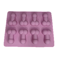 Форма силіконова для льоду та цукерок Чоловічі органи 8 шт