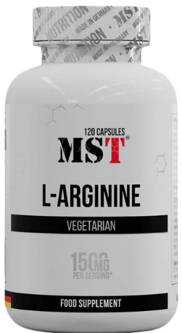 L-аргінін MST	L-Arginine Vegetarian 1500 120 капс