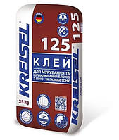 Суміш для кладки блоків пористого бетону KREISEL 125 PORENBETON-KLEBER (ПОРЕНБЕТОН-КЛЕБЕР), 25кг