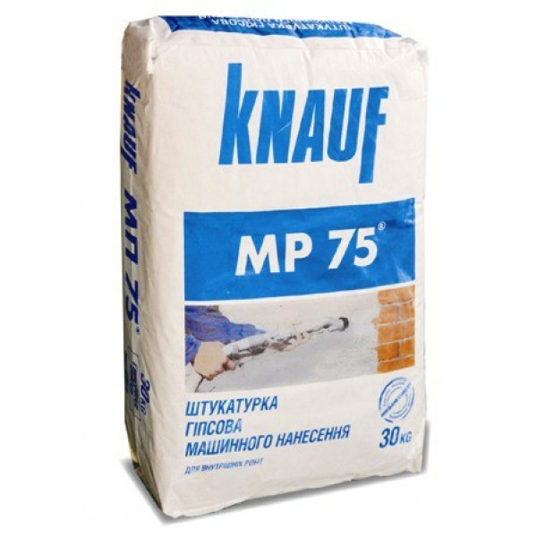 Штукатурка гіпсова для машинного нанесення Knauf MP-75 30 кг, фото 1