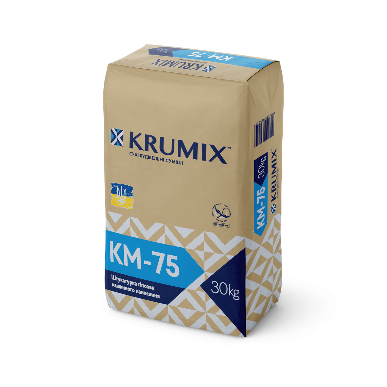Штукатурка машинна гіпсова Krumix КМ-75, фото 1