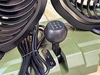 Подвійний автомобільний вентилятор 12V із двома головками 14 см, 2 швидкості, фото 4