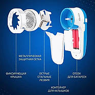 Машинка на батарейках 3 Вт для видалення катишок з одягу Waken WK-101 Синій в упаковці 2 шт, фото 7