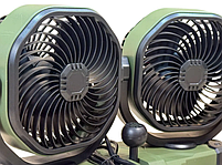 Подвійний автомобільний вентилятор 12V із двома головками 14 см, 2 швидкості, фото 3