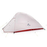 Намет надлегкий двохмісний з футпринтом Naturehike Cloud Up 2 Updated NH17T001-T, 20D, сіро-червоний