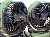 Подвійний автомобільний вентилятор 24V з двома головками 14 см, 2 швидкості, фото 2