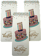 Теги для подарунків "Happy Birthday to you!" торт зі свічками, 10 шт