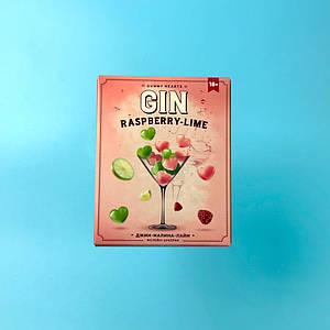 Желейки з джином VidDushi "Сердечки" з ароматом малини та лайма, 100 гр