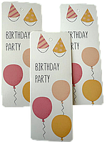 Теги для подарунків "Birthday Party" повітряні кульки, 10 шт