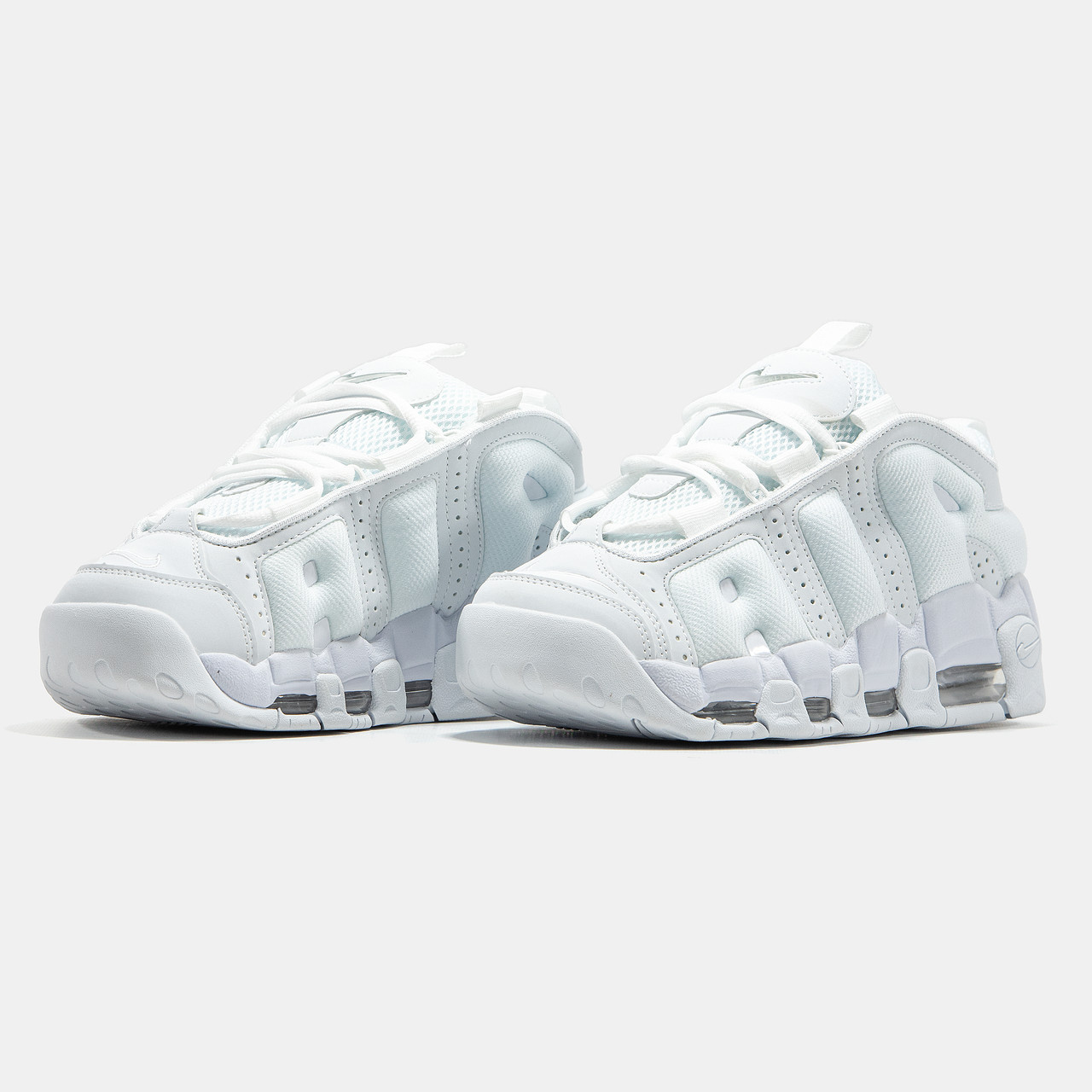 Кросівки чоловічі Найк Nike Air More Uptempo Low Triple White FZ3055-100, фото 1