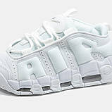 Кросівки жіночі Найк Nike Air More Uptempo Low Triple White FZ3055-100, фото 3