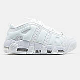 Кросівки чоловічі Найк Nike Air More Uptempo Low Triple White FZ3055-100, фото 3