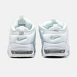 Кросівки чоловічі Найк Nike Air More Uptempo Low Triple White FZ3055-100, фото 7