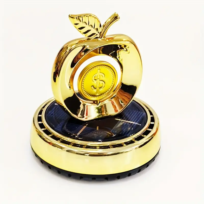 Автомобільний освіжувач повітря GOLD Ароматизатор автомобільний/ що крутиться на сонячній енергії, фото 1