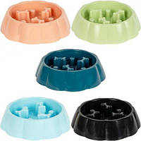 Від 3 шт. Миска для повільного поїдання корма рельєфна 16×5 см.720  купити дешево оптом в інтернет-магазині