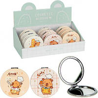 Від 3 шт. Дзеркало косметичне кишенькове ZT185-2464C кругле D7см  купити дешево оптом в інтернет-магазині