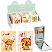 Від 3 шт. Дзеркало косметичне кишенькове ZT185-2642A прямокутне 8,5*6*1см  купити дешево оптом в інтернет-магазині