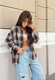 Жіноча сорочка в клітинку вільного крою, фото 5