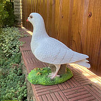 Садова фігура Голуб, білий колір (22×15×25 см), фігурка для саду, садові фігури з полістоуну
