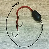🇺🇦 Готовий повідець на лідкорі «Catfish-2» для лову сома (Tube red) 🇺🇦, фото 6