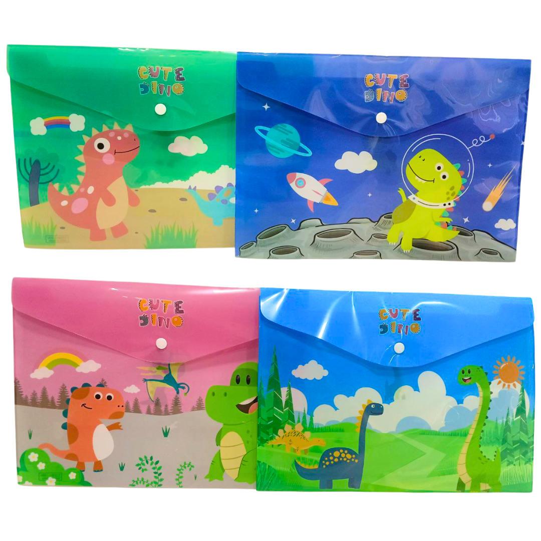 Папка-конверт А4 з кнопкою з принтом Лідер 2201-1930 Діно, фото 1