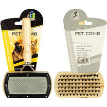 Щітка-пуходерка двостороння для домашніх тваринок 658 MZOPT