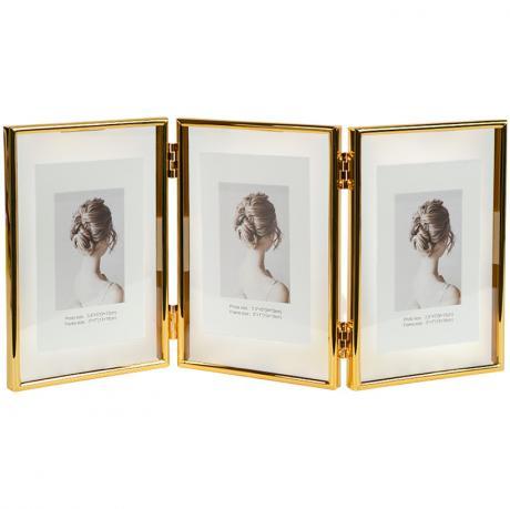 Фоторамка металева на 3 фото 13×18 см GOLD 5R 12001T7G MZOPT
