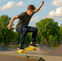 Мініскейт для дітей Скейт для катання світні колеса Пенні борд пластборд Скейт-пінні борт Скейт у зборі для дітей і підлітко