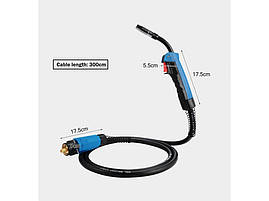 Рукав пальник MB-15 200А довжина 5 м з євророз'ємом під дріт діаметр 0,6-1,2 мм для зварювального обладнання, фото 3