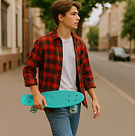 Пеніборд пластборд Скейт для катання світні колеса Дитячі та підліткові скейтборди Мінісейтборд