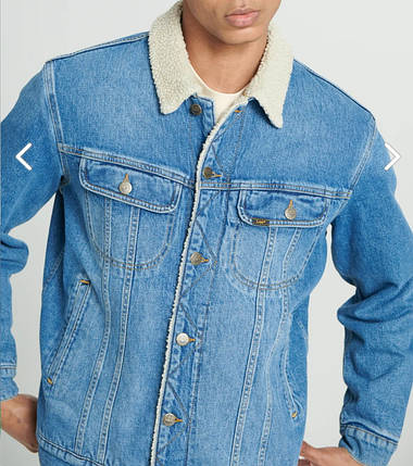 Джинсова куртка Lee Sherpa Lined Denim Jacket Stonewash синій 2XL, фото 1