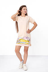 Платье женское летнее свободное прямое, качественный трикотаж.