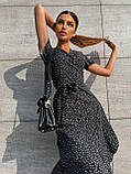 Стильна сукня з супер софту в горох з поясом, універсал 42–48, фото 3