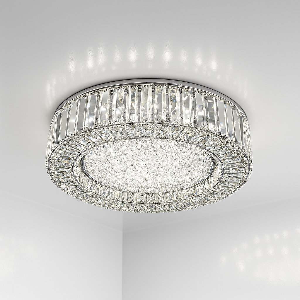 Кришталева люстра у спальню Linisoln 60W до 16 м² колір Хром 9890-500, фото 1