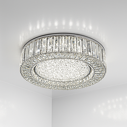 Кришталева люстра у спальню Linisoln 60W до 16 м² колір Хром 9890-500