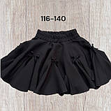 Шкільна спідниця з воланами для дівчинки Чорна 116-140 р. Пишна шкільна спідниця для дівчинки, фото 2