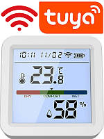 Термогігрометр бездротовий інтелектуальний датчик температури та вологості Wi-Fi Tuya home Smart Life Zigbee