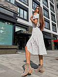 Стильна сукня з супер софту в горох з поясом, універсал 42–48, фото 4