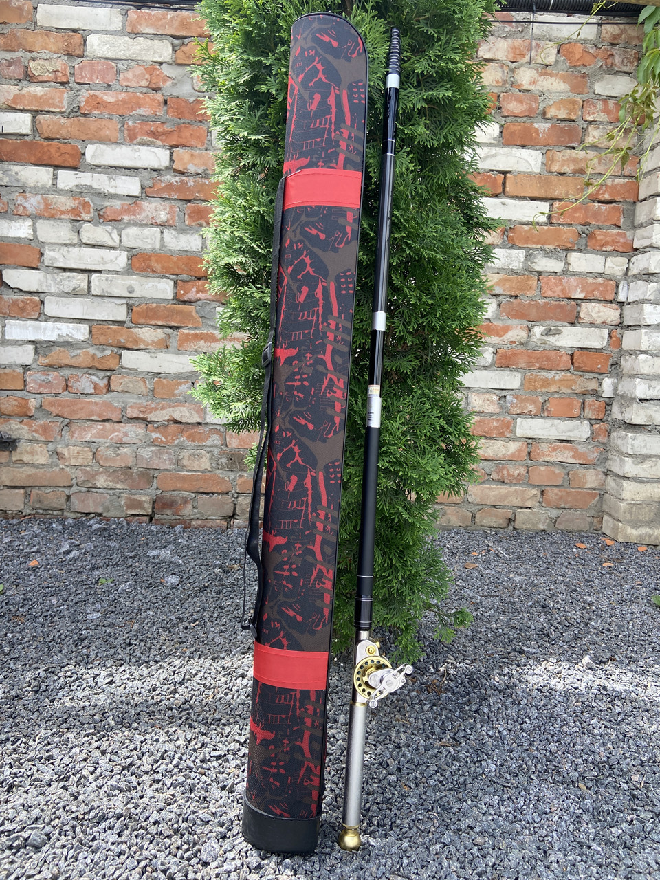 Набір Exclusive Gold 13в1 карбоновий телескоп 5,40 м зі зміною довжиною, вбудованою котушкою з чохлом, фото 1