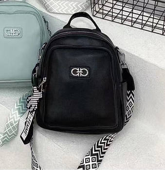 Жіночий рюкзак сумка 26*21 см на блискавці з кишенею зі штучної шкіри в різних кольорах Zhenya