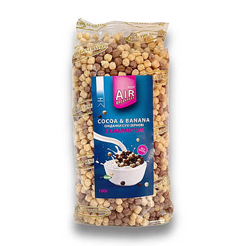 Сухі сніданкі зернові Кульки з какао та бананом"Air Breakfast", 100 г