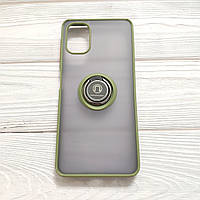 Чохол Armor Ring для Samsung Galaxy A06/A065 протиударний з кільцем Оливковий