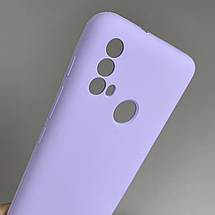 Чохол для Motorola Moto E30 силіконовий кейс чохол з мікрофіброю на телефон моторола мото е30 бузковий r4e, фото 3