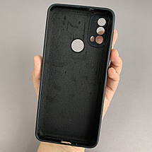 Чохол для Motorola Moto E30 силіконовий кейс чохол з мікрофіброю на телефон моторола мото е30 чорний r4e, фото 2
