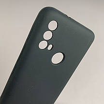 Чохол для Motorola Moto E30 силіконовий кейс чохол з мікрофіброю на телефон моторола мото е30 чорний r4e, фото 3